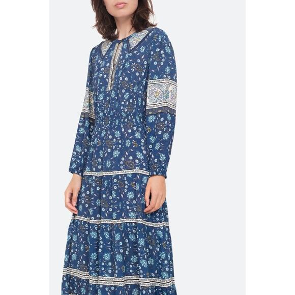 SEA NEW YORK Penelope Paisley Tiered Viscose Midi Dress Net-A-Porter XS $395 - Picture 12 of 12